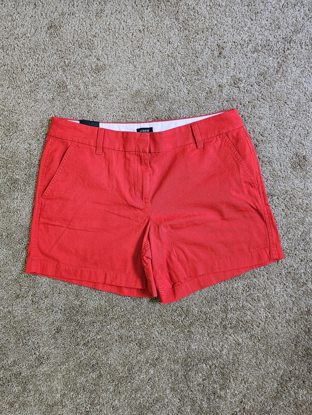 J. Crew Bright Red Chino Bermuda Shorts